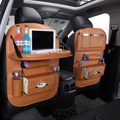 Leather car seat organizer