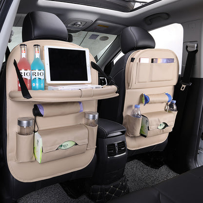 Leather car seat organizer